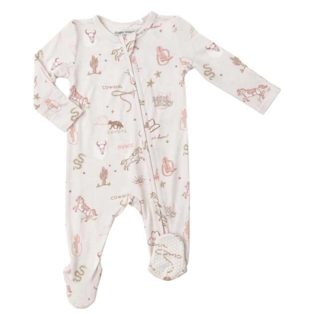 NWT Angel Dear Wild West Pink Zipper Footie Sleeper